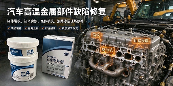 HR-8757耐高温修补剂 汽车发动机缸体裂纹渗漏冷焊修复工艺指南